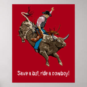 Bull rider poster