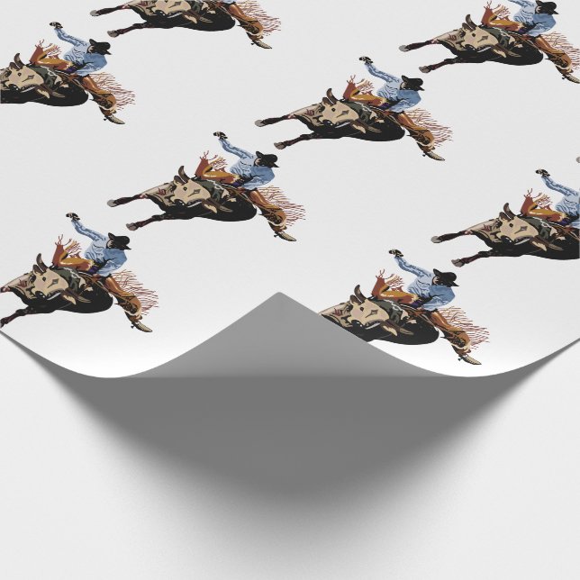 Bull Rider Wrapping Paper (Corner)