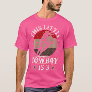 Bull Riding 3Rd Birthday 3 Year Old Boy Cowboy Wes T-Shirt