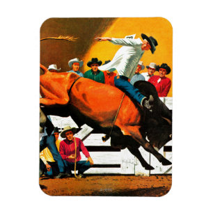 Bull Riding by Fred Ludekens Magnet