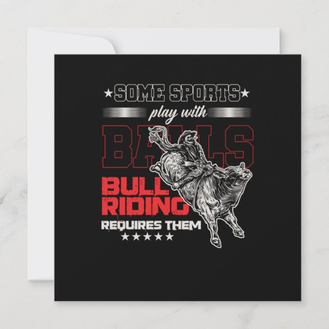 Bull Riding Cowboy Country Rodeo Cowgirl Gift Invitation (Front)