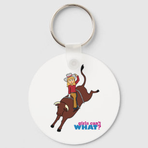 Bull Riding Key Ring