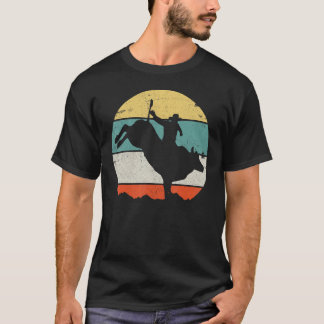 Bull Riding Rodeo Cowboy Western Country Retro Vin T-Shirt