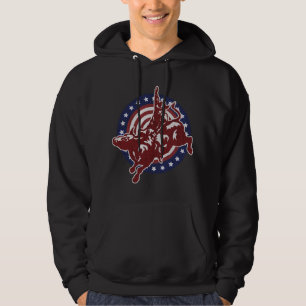 Bull Riding Rodeo Rider Cowboy Vintage American US Hoodie