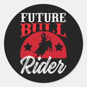 Bull Riding Tee Future Bull Rider Design Rodeo Gea Classic Round Sticker