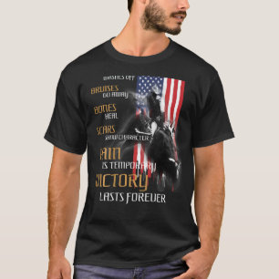 Bull Riding Texas Rider America Usa Flag On Back T-Shirt