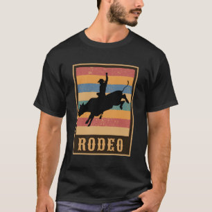 Bull Riding Western Retro Style T-Shirt