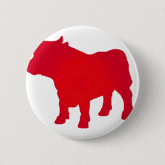 Bull see Red 6 Cm Round Badge