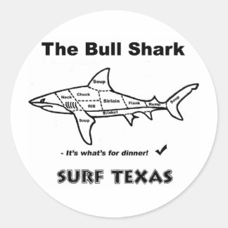 Bull Shark Classic Round Sticker