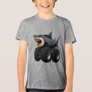 Bull Shark Monster Truck Tri-Blend Shirt
