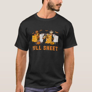 Bull Sheet Cow Ghost Funny Farm Animal Halloween C T-Shirt