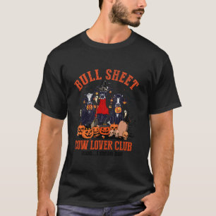 Bull Sheet Cow Lover Club Funny Halloween Ghost Pu T-Shirt