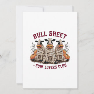 Bull sheet,Cow Lovers Club Holiday Card