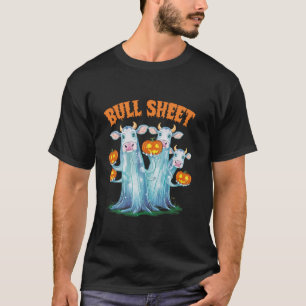 Bull Sheet Cow Pumpkins Halloween Cute Cow Lovers  T-Shirt