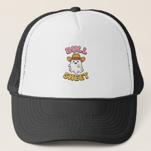 Bull Sheet Cute Ghost Cowboy Vintage Funny T-Shirt Trucker Hat