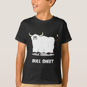 Bull Sheet Ghost Funny Halloween T-Shirt