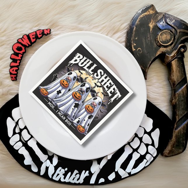 Bull Sheet moo Funny bulls Halloween Napkin (Bull Sheet moo Funny bulls Halloween Napkins)