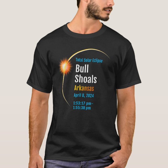 Bull Shoals Arkansas Ar Total Solar Eclipse 2024 1 T-Shirt (Front)