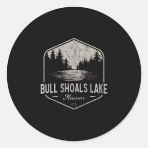 Bull Shoals Lake Missouri Outdoors Vintage Classic Round Sticker