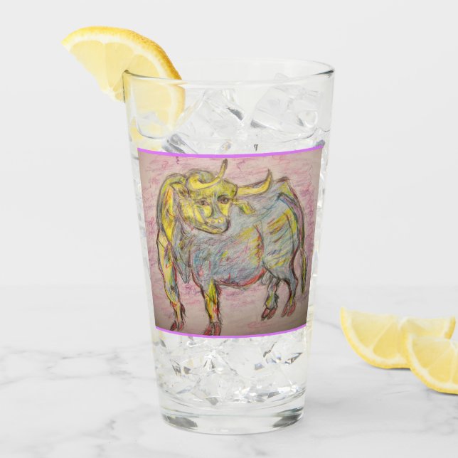 Bull Sketch Glass (Front Ice)