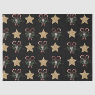 Bull Skull and Candy Cane Tissue Paper