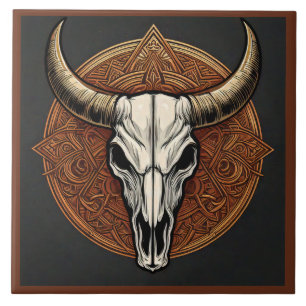 Bull Skull Tile