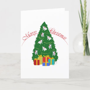 Bull Terrier Agility T-Shirt Holiday Card