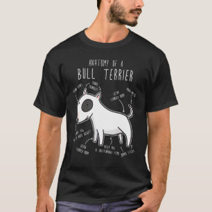 Bull Terrier Anatomy Cute Pet Bully Dog Mum Dad T-Shirt