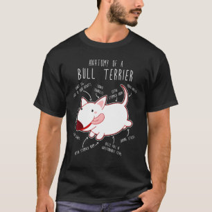 Bull Terrier Anatomy Cute Pet Bully Dog Mum Dad T-Shirt