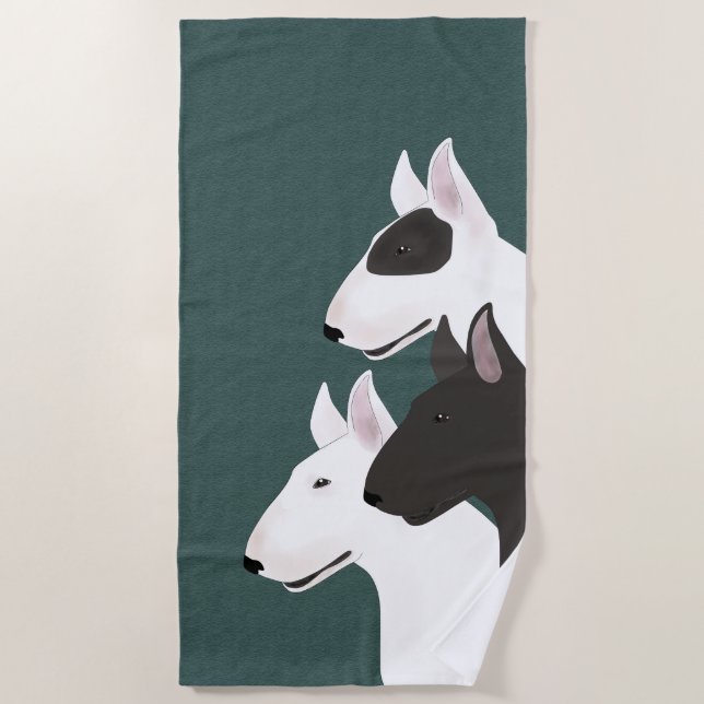 Bull Terrier Beach Towel (Front)