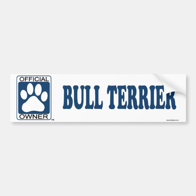 Bull Terrier Blue Bumper Sticker (Front)