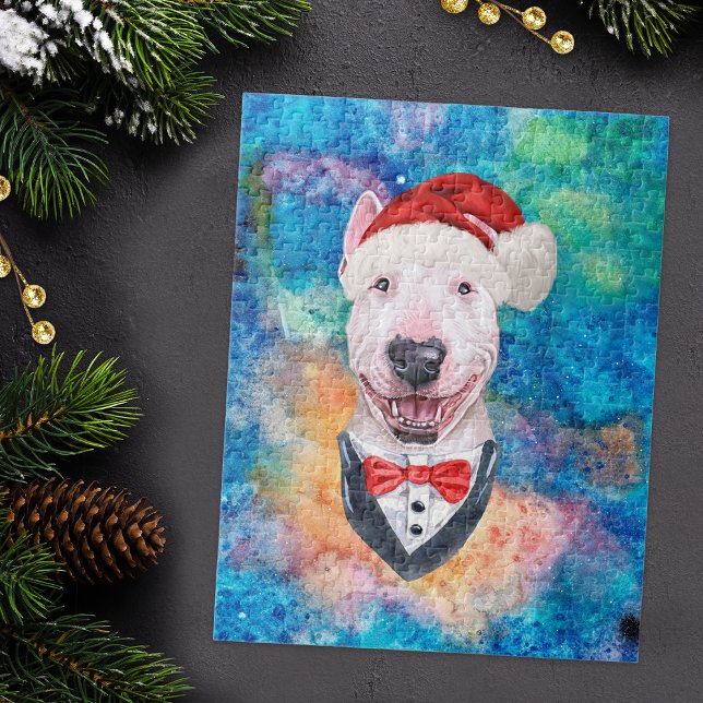 Bull Terrier Breed Dog Christmas Jigsaw Puzzle (Creator Uploaded)