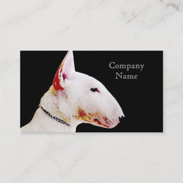Bull Terrier business cards (Front)