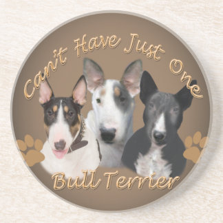 Bull Terrier Can't Have Just One Coaster