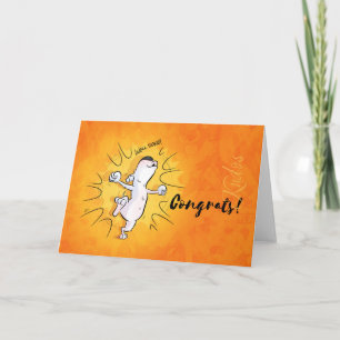 Bull Terrier Cartoon Card "Congratulations"