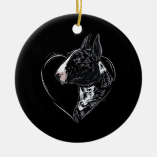 Bull Terrier Ceramic Tree Decoration
