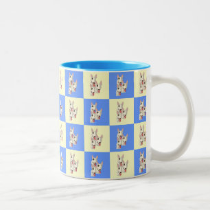 Bull Terrier Chequered Mug