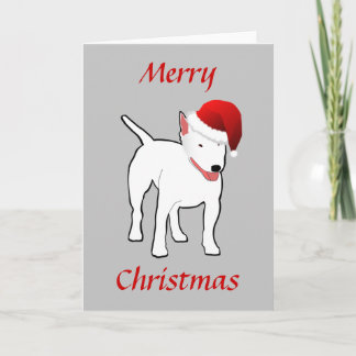 Bull Terrier Christmas Card