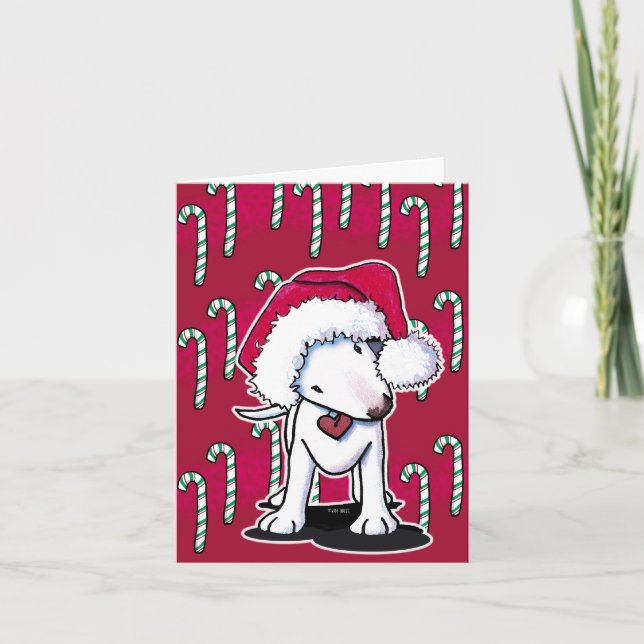 Bull Terrier Christmas Card (Front)