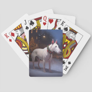Bull Terrier Christmas Festive Season Playing Cards