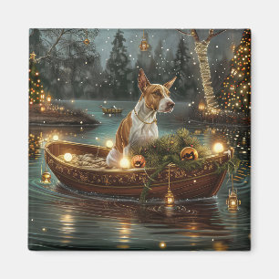 Bull Terrier Christmas Festive Voyage Magnet