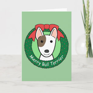 Bull Terrier Christmas Holiday Card