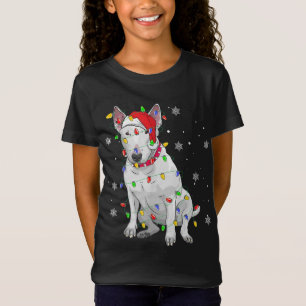 Bull Terrier Christmas Sweater Dog Xmas Lights Tre