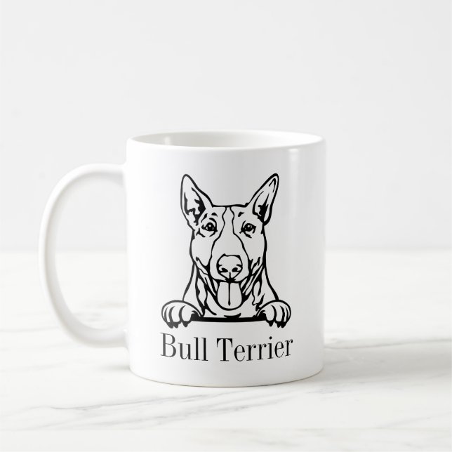 bull terrier coffee mug (Left)