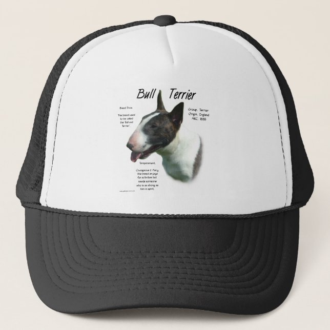 Bull Terrier (coloured) History Design Trucker Hat (Front)