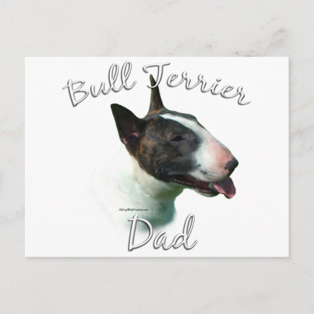 Bull Terrier Dad 2 Postcard (Front)