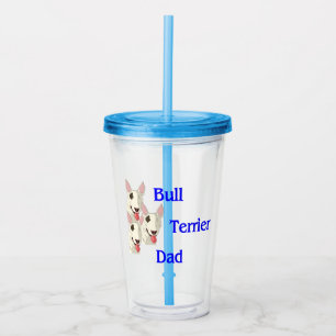 Bull Terrier Dad Acrylic Tumbler