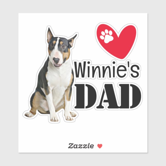 Bull Terrier Dad Personalised (Sheet)