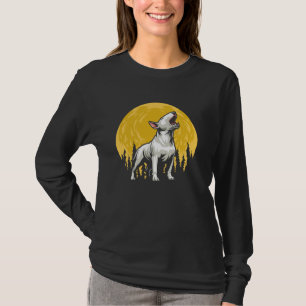 Bull Terrier Dog Breed - Pet Moon Howling T-Shirt