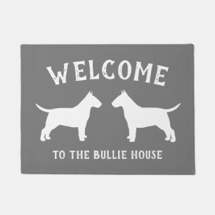 Bull Terrier Dog Breed Silhouettes Custom Doormat